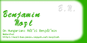 benjamin mozl business card